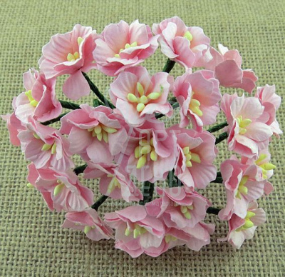 Квіти паперові Цвіт яблуні, світло-рожевий, 2,5 см, 5 шт., Тайланд