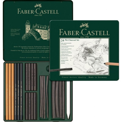 Набір вугілля PITT Charcoal Set, 24  предмети, Faber-Castell