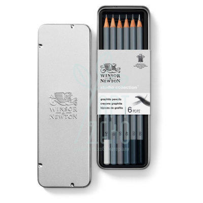 Набір олівців графітних Graphic pensil, в металевій коробці, 6 шт, W&N