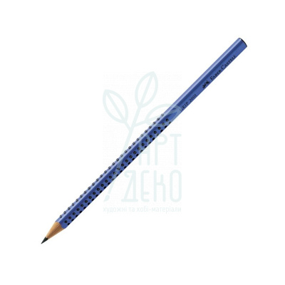 Олівець графітний GRIP 2001, тригранний, синій, В, Faber-Castell