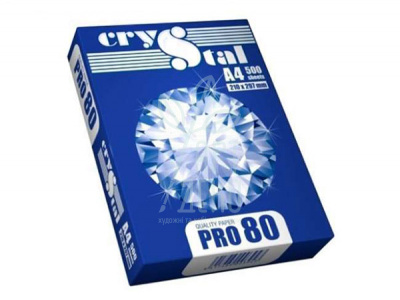 Папір офісний Pro 80, А4 (21х29,7 см), 80 г/м2, 500 шт., Crystal