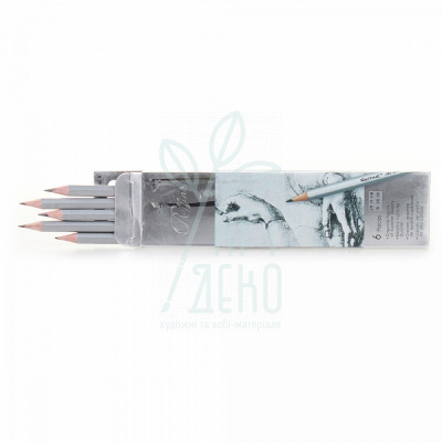 Набір олівців графітних Raffine, 2Н-3В, 6 шт, Marco