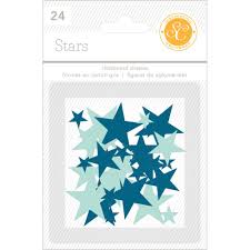 Набір чипборду - зірки Essentials Chipboard Stars 24 шт., Studio Calico