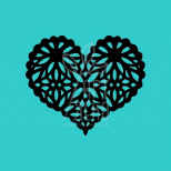 Заготовка "Серце ажурне", фанера, 5 см, Україна