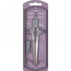 Циркуль Quick Set Compass Stream, 340 мм, в футлярі, Faber-Castell