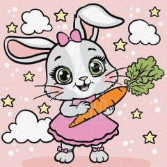 Набір для розпису за номерами "Морквинка", 25х25 см, Ідейка