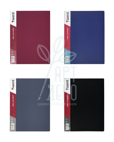 Папка-дисплей пластикова, А4 (21х29,7 см), на 20 файлів, Axent