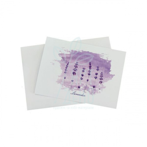 Листівка з конвертом "Лаванда", 10,5х14,8 см, Україна