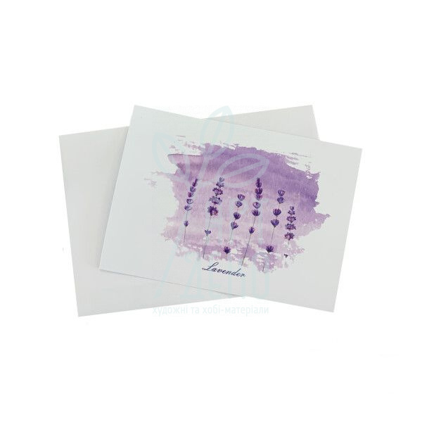 Листівка з конвертом "Лаванда", 10,5х14,8 см, Україна