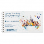 Альбом для акварелі Travel Art book, спіраль, середнє зерно, 15х28 см, 260 г/м2, 25 л, Smiltainis