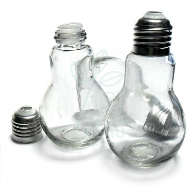 Пляшечка-лампочка скляна з пробкою, Ø 1,7 см, висота 9,5 см, Regina