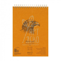 Альбом для ескізів AUTHENTIC Kraft, на спіралі, А5 (14,8х21 см), 90...