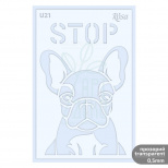 Трафарет багаторазовий універсальний, прозорий, №U21, серія "Тварини", 13х20 см, ROSA Talent