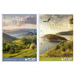 Коледж-блок Student, спiраль, А4+, ВД-лак, білий блок, клітинка, 70 г/м2, 80 л, Школярик