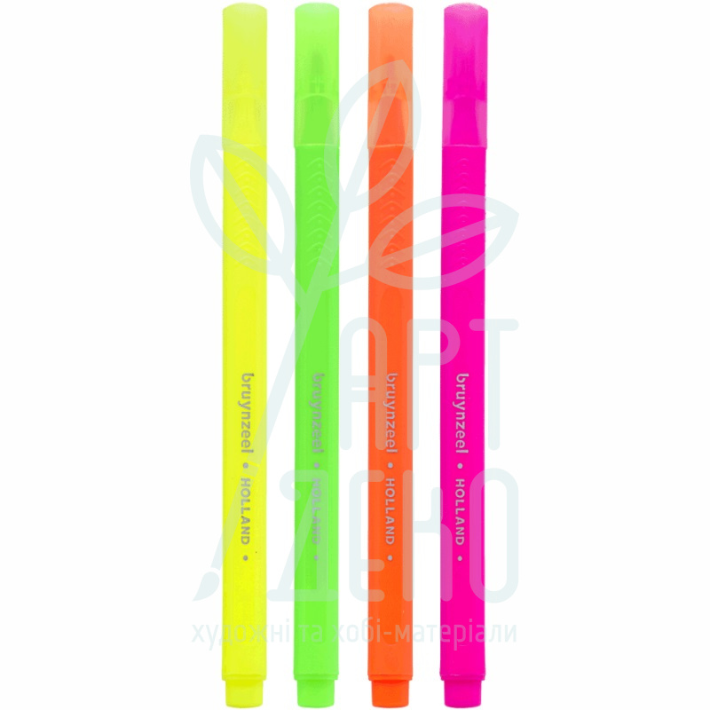 Набір маркерів Highlighter Neon Slim, 4 кол., Bruynzeel