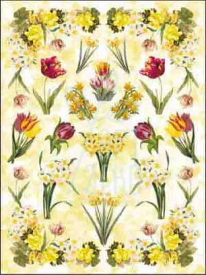 Декупажна картка "Квіти весняні", 50х70 см, Kreul