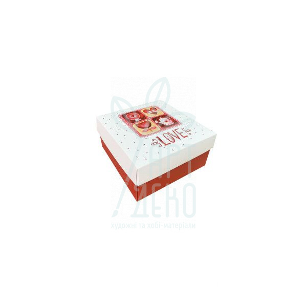 Коробка подарункова "Love", 14х14х7 см, Україна