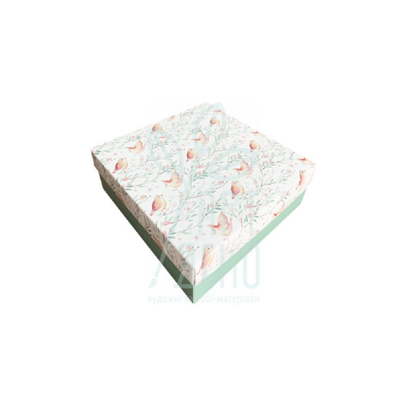 Коробка подарункова "Пташки", 18х18х6 см, Україні