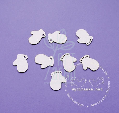 Набір чипбордів "Рукавички", 8 шт., Wycinanka