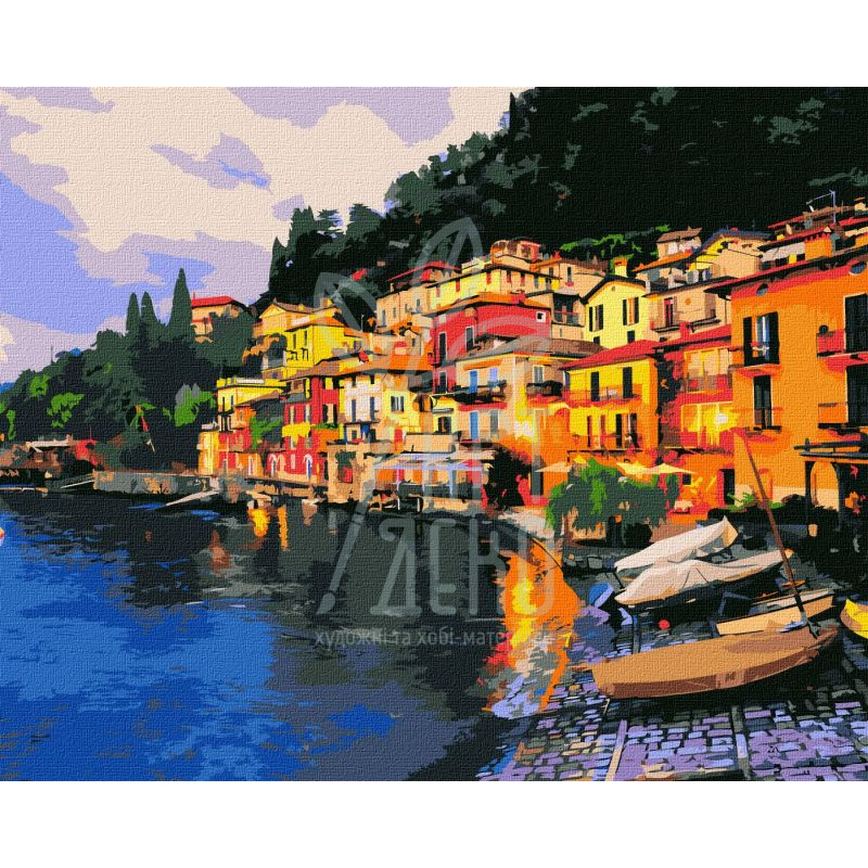 Набір для розпису за номерами "Вечірня Італія", 40х50 см, Ідейка