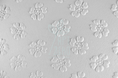 Папір текстурований, тиснений "Квіти 2", білий, 11х15 см, Україна