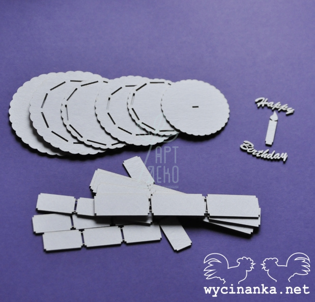 Чипборд 3D "Торт", Wycinanka