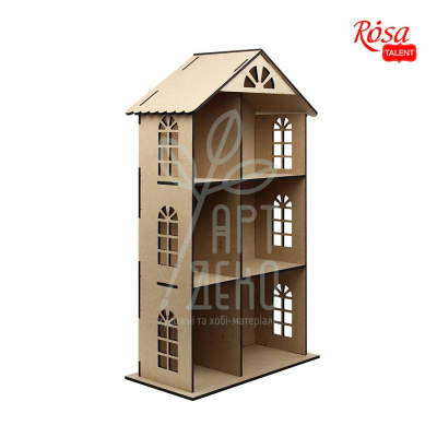 Ляльковий будиночок триповерховий, МДФ, 70х41х20 см, ROSA TALENT