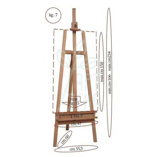 Мольберт буковий №41б, макс. висота полотна 158 см, Україна