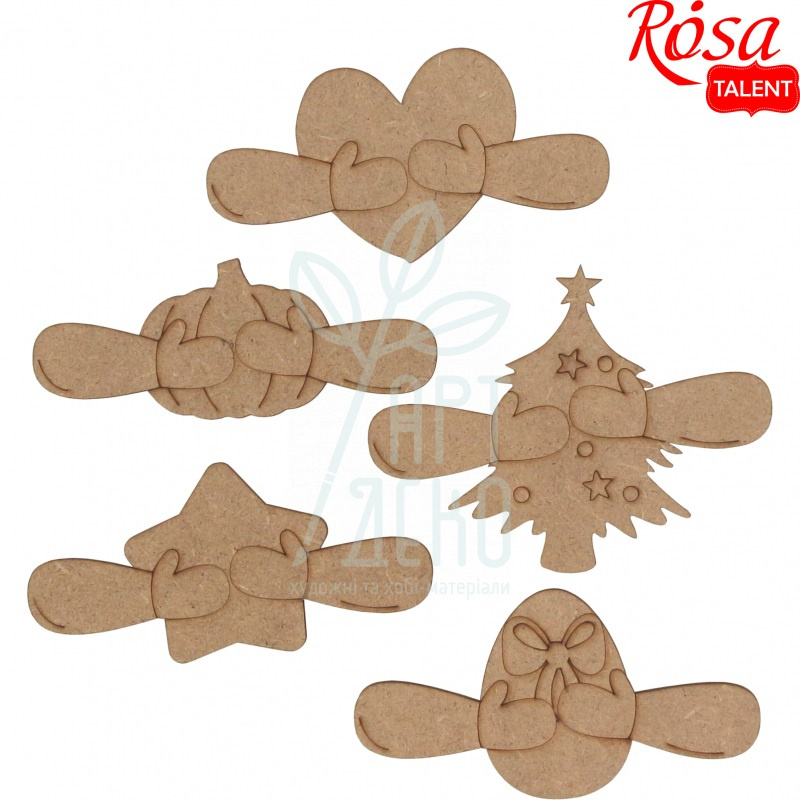 Заготовка на підставці "Гном святковий", МДФ, ДВП, 14х4х22 см, ROSA TALENT