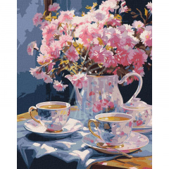 Набір для розпису за номерами "Вишукане чаювання", 40х50 см, Ідейка