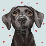 Набір для розпису за номерами "Ласкавий друг", 40х40 см, Ідейка