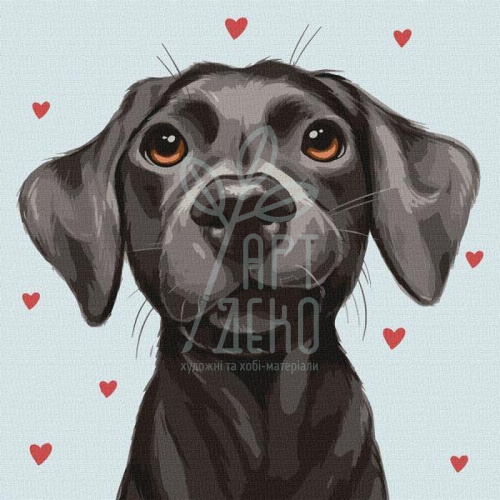 Набір для розпису за номерами "Ласкавий друг", 40х40 см, Ідейка