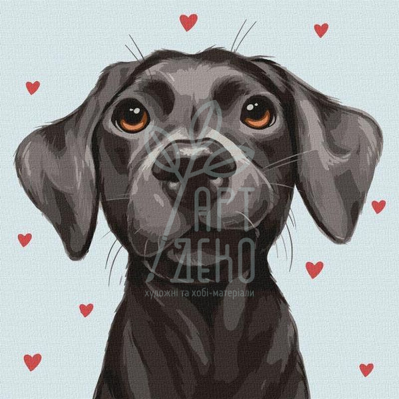 Набір для розпису за номерами "Ласкавий друг", 40х40 см, Ідейка