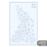 Трафарет багаторазовий універсальний, прозорий, №U108, серія "Love", 13х20 см, ROSA Talent