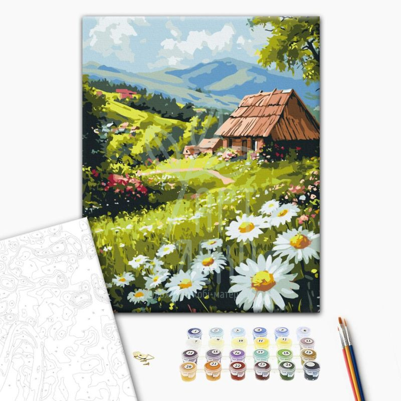 Набір для розпису за номерами "Сільський затишок", 40х50 см, Brushme
