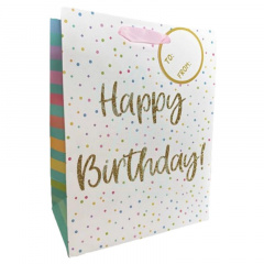 Пакет подарунковий "Пастельні горохи", 23х18х10 см, Україна