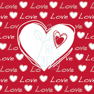 Серветка для декупажу "Love Heart", 33x33 см, 18,5 г/м2, Ambiente
