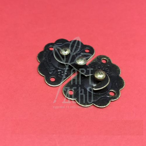 Замок для шкатулки, золото, 29х40 мм, Китай