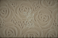 Папір текстурований, тиснений "Троянди великі", бежевий, 11х15 см, Україна