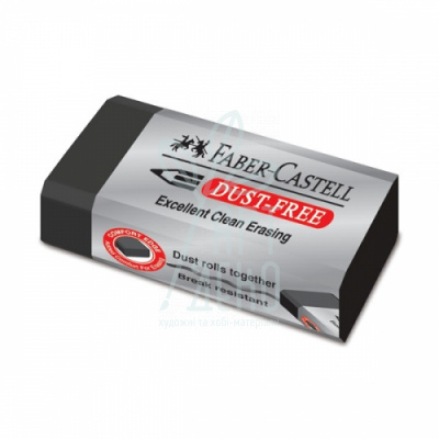 Гумка Dust-Free, прямокутна, 45x20x15 мм, чорна, Faber-Castell