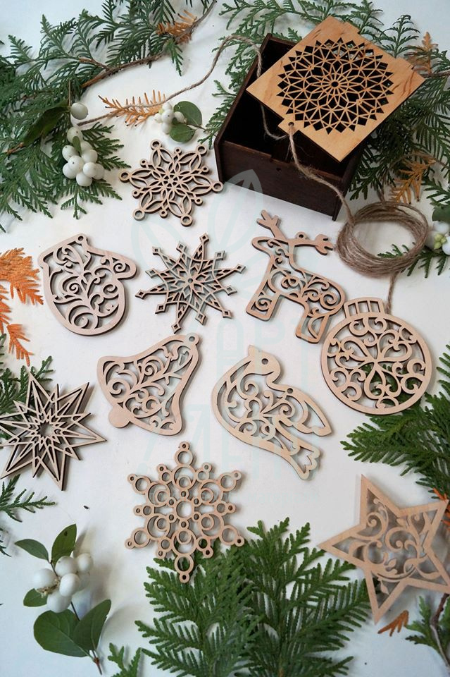 Заготовка новорічна "Сніжинка", фанера, 9,5 см, Україна