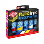 Набір чорнил для ліногравюри Fabric Ink Primary Colours, 5х100 мл, ESSDEE