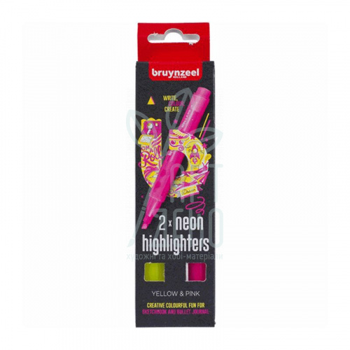 Набір маркерів Highlighter Yellow/Pink, 2 кол., Bruynzeel