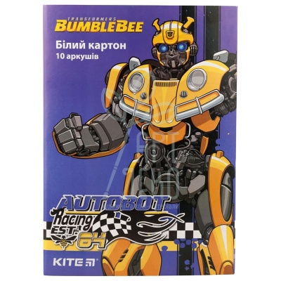 Набір картону Transformers BumbleBee Movie, білий, А4 (21х29,7 см), 10 л., Kite