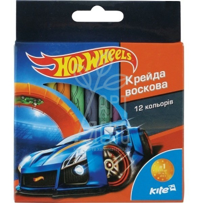 Набір крейди воскової "Hot Wheels", 12 шт, Kite