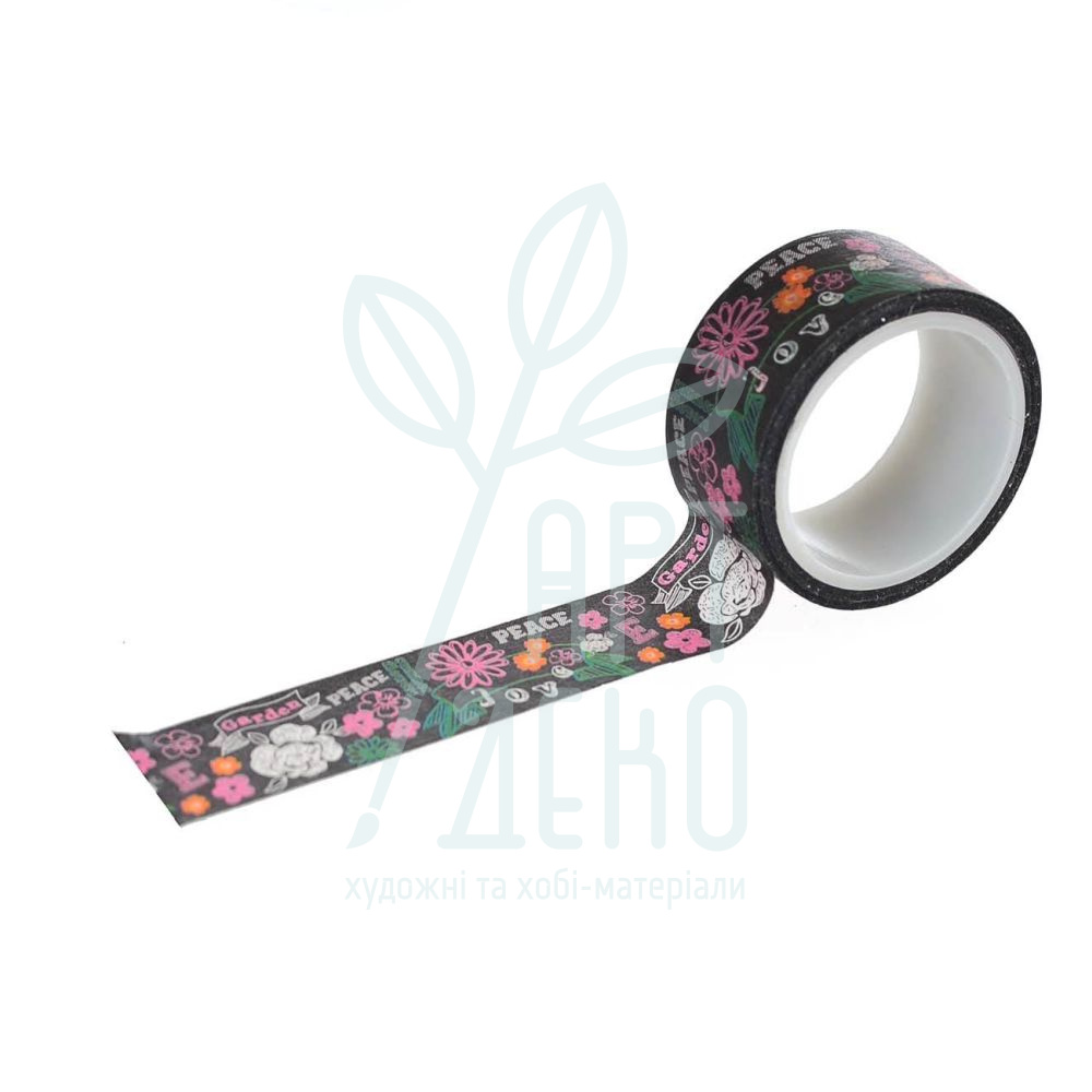 Стрічка паперова самоклеюча "Garden peace", 1,5 см х 5 м, Santi