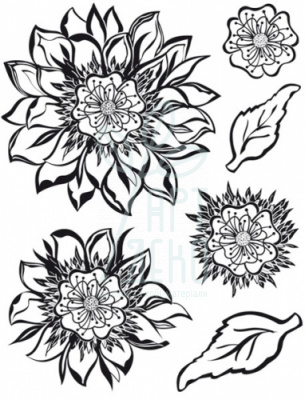 Штамп силіконовий 3d "Квітка Амелі", 14x18 см, Viva Decor