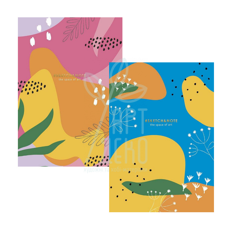 Зошит для ескізів MUSE, А5, Soft-touch тиснення, кремовий блок, 120 г/м2, 64 л., Школярик