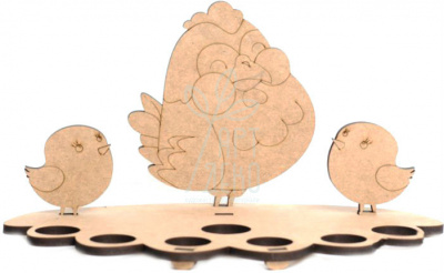 Підставка для яєць "Курочка з курчатами“, ДВП 14,5х28х0,3 см, ROSA Talent