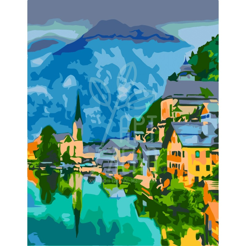 Набір для розпису за номерами "Чарівний Бад Гойзерн. Австрія", 35х45 см, ROSA START